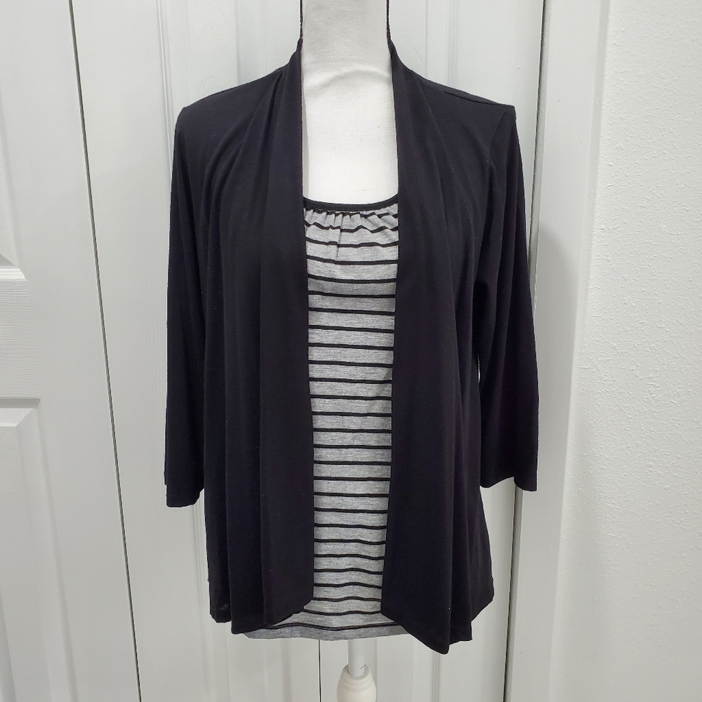 White Stag Cardigan Blouse, Size Large 12/14